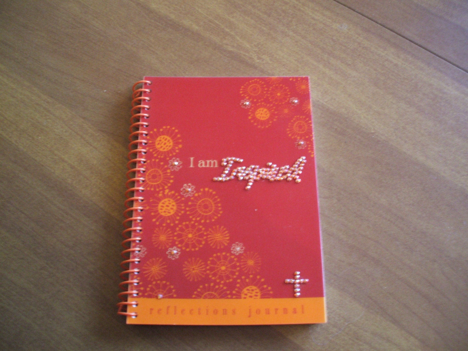Orange Decorated Inspirational Journal- "I am Inspired"