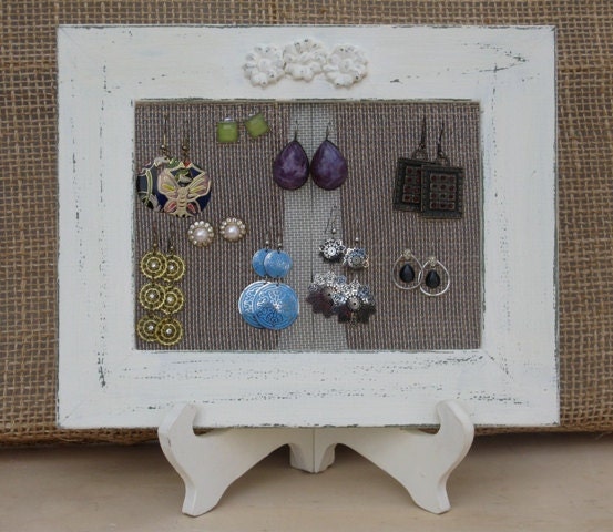 JEWELRY ORGANIZER HOLDER rack cream Shabby Chic