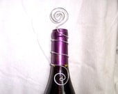 25 to 100 Aluminum  Wine Bottle topper Wedding place card ,table number .photo holders circles  choose color and amount