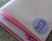 6 Beautifully Handmade "pretty in pink" Envelopes