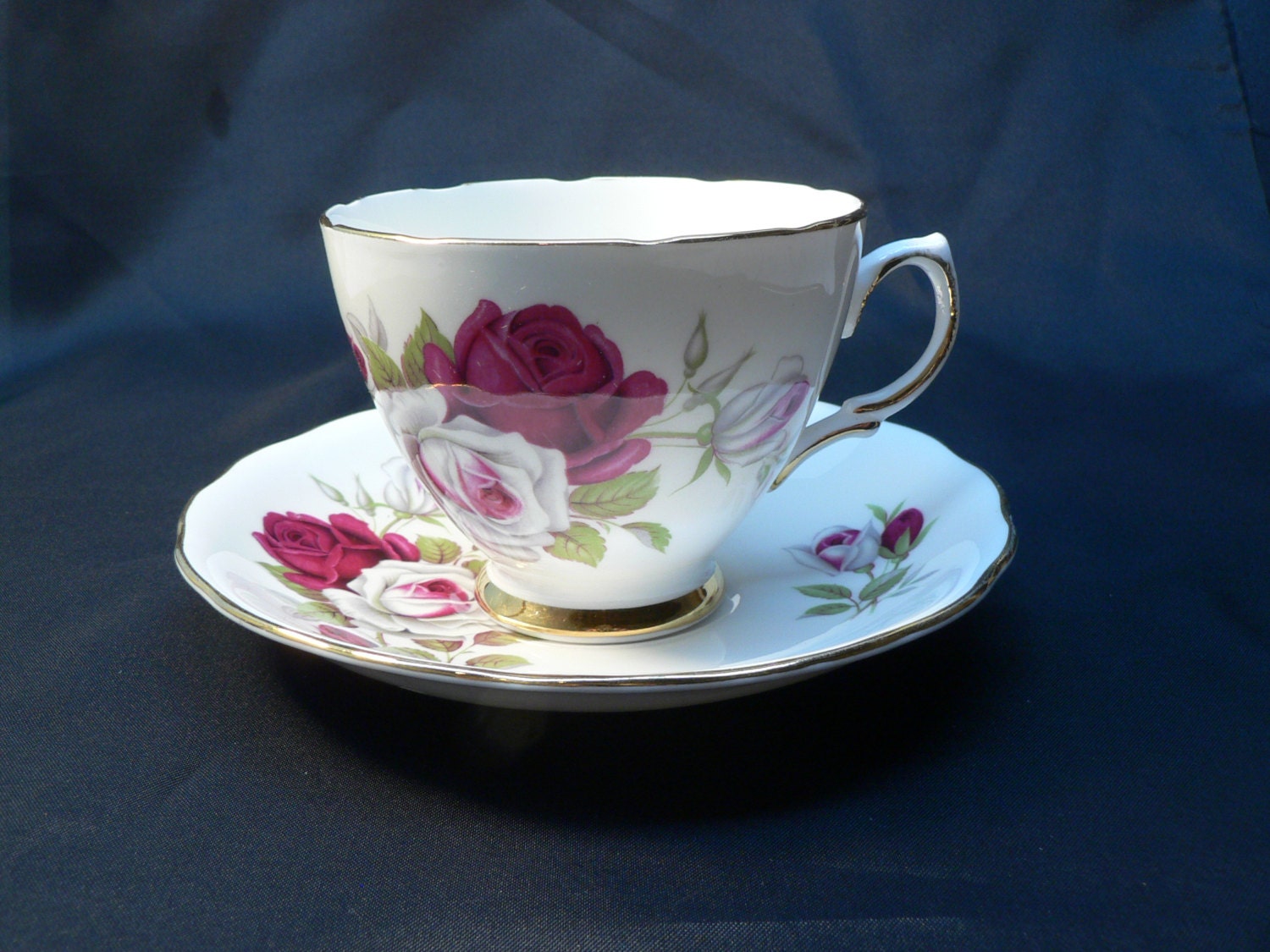 Colclough Bone China Product of Ridgway Potteries England Rose Cup and Saucer