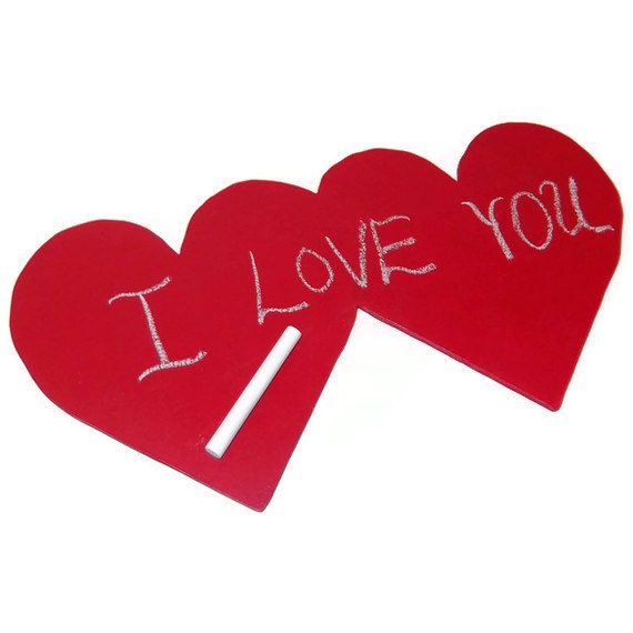 Wedding Decor - Photo Prop - Wood Chalkboard Hearts