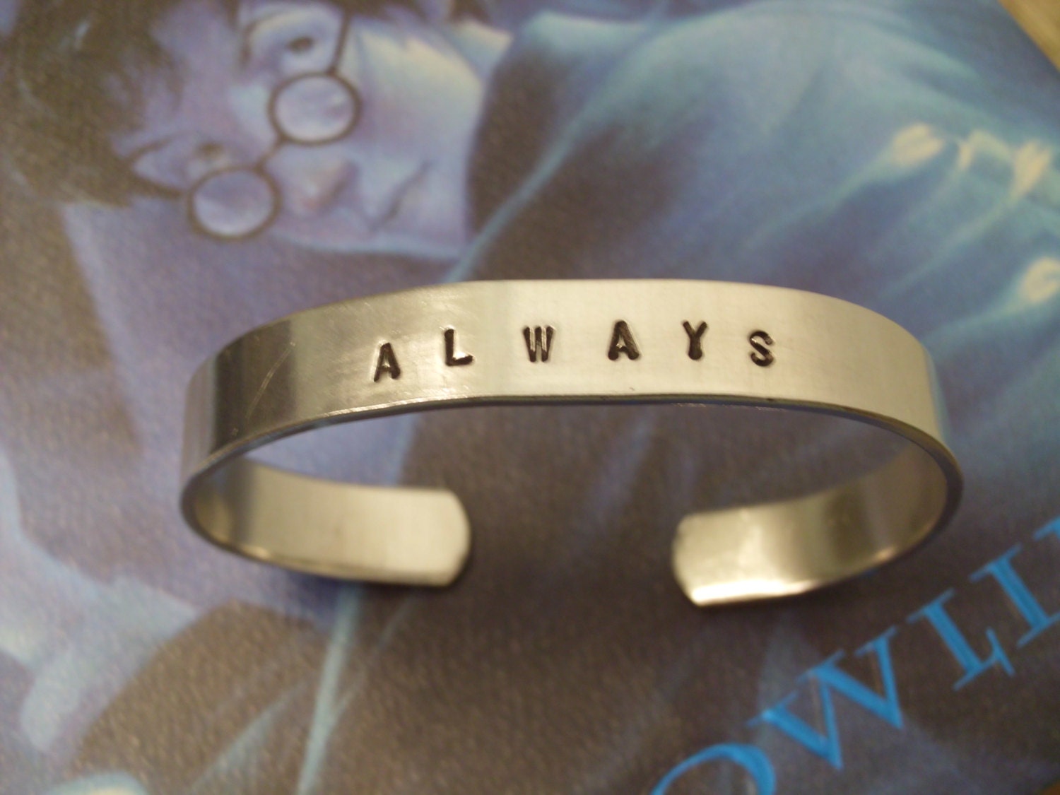 Severus Snape "Always" Doe Patronus Silver Aluminum Cuff Bracelet - Harry Potter & The Deathly Hallows Inspired Geekery