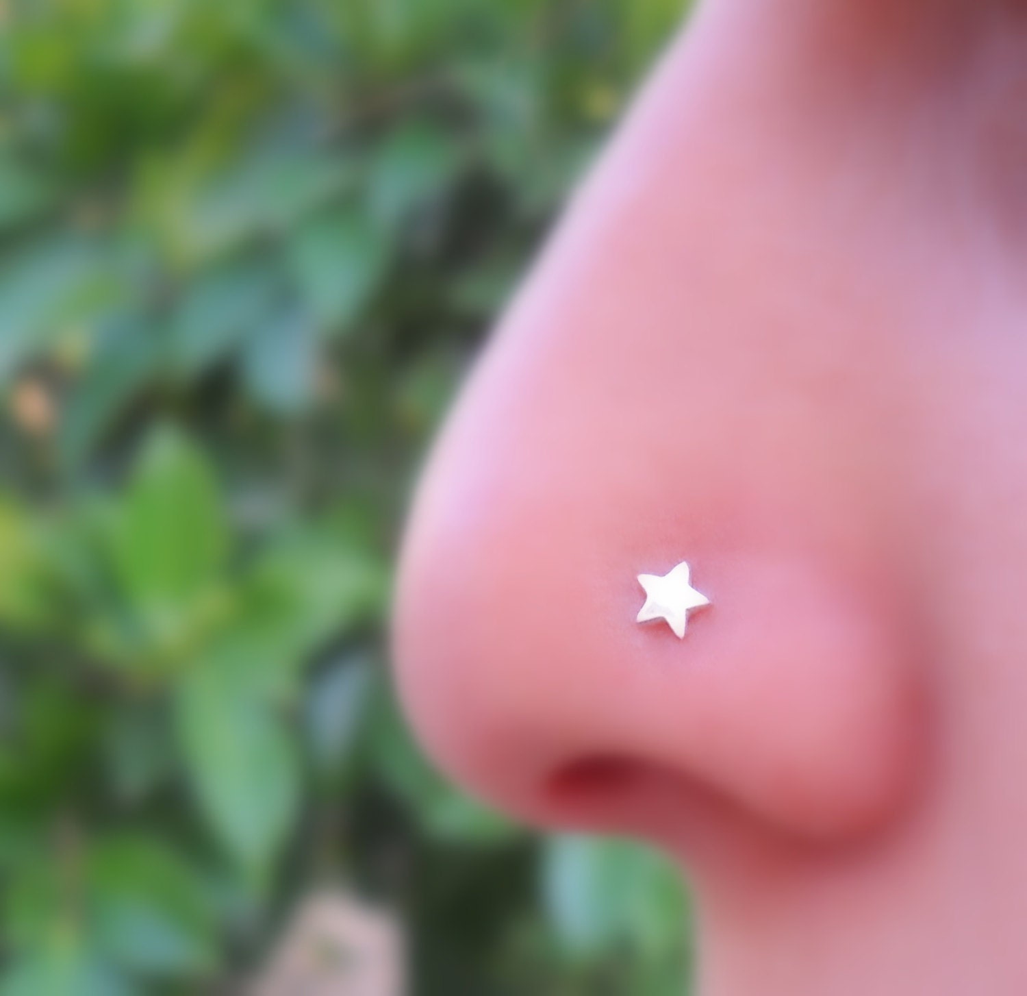 Star Nose Ring Stud Sterling Silver Handcrafted