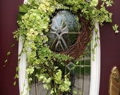 Spring Wreath Summer Wreath Grapevine Door Wreath Decor.."Spring Hydrangea"
