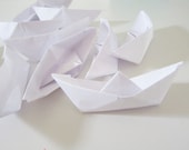 20 Large White Origami Sailboats
