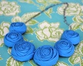 Rosette Necklace- Cerulean