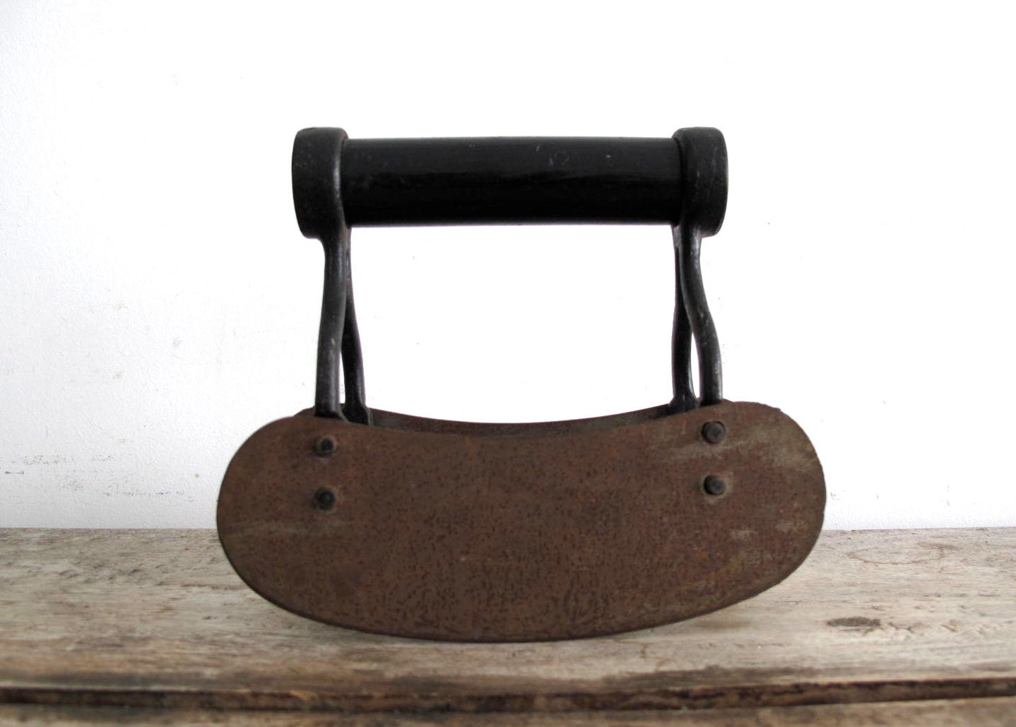 Vintage Pastry Cutter with Black Wood Handle - Antique Kitchen Tool, Cooking Utensil