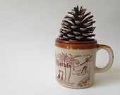 vintage Florida cup brown mug summer souvenir beach fun