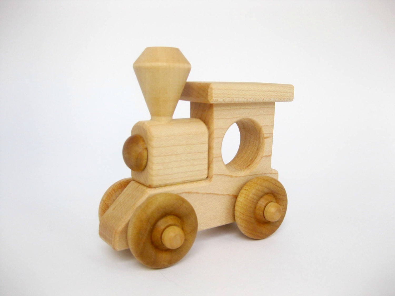 Wood Toy Train Engine Natural Maple and Eco Friendly