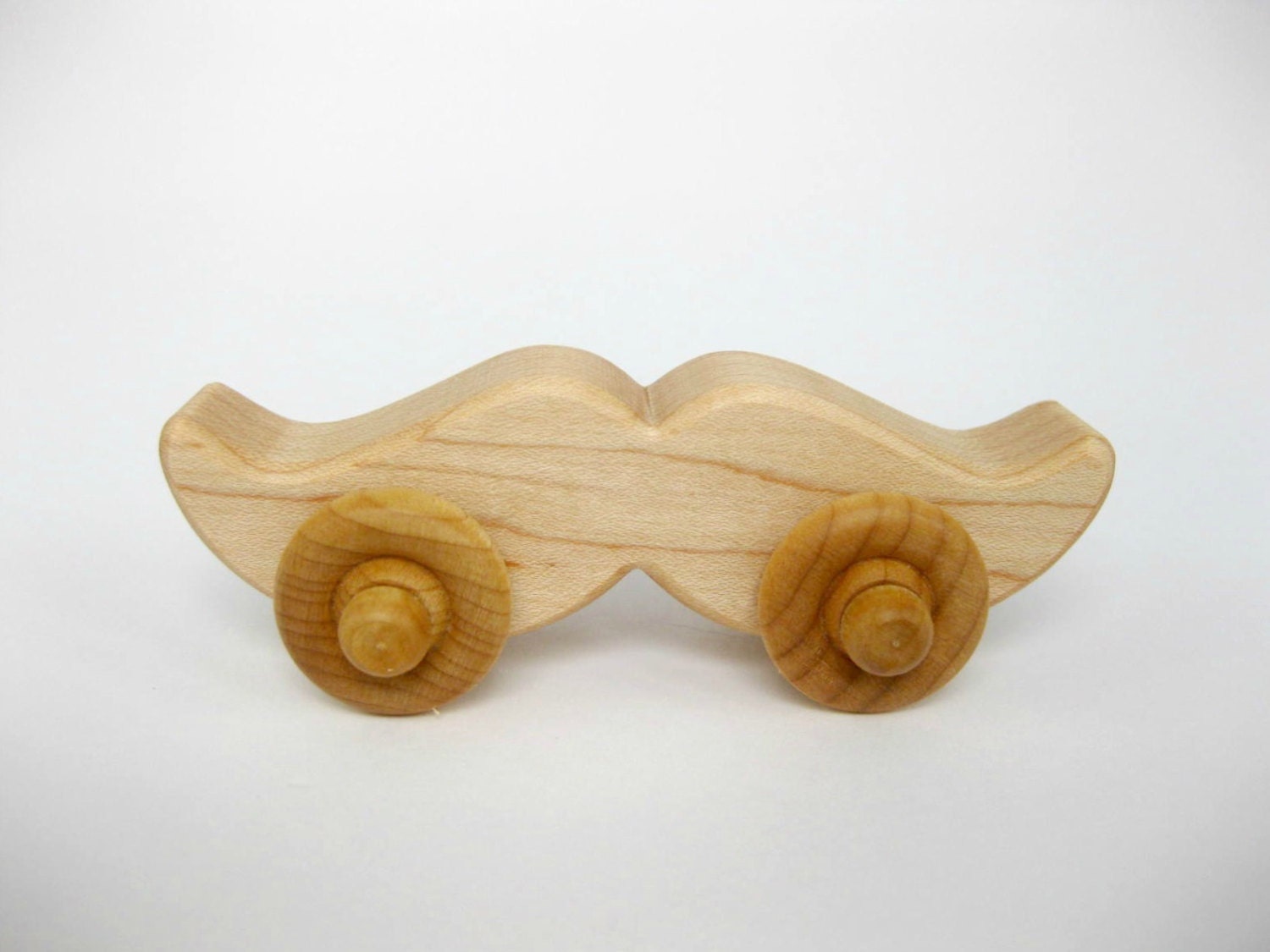 Organic Wooden Toy Mustache Car Wooden Natural Wood