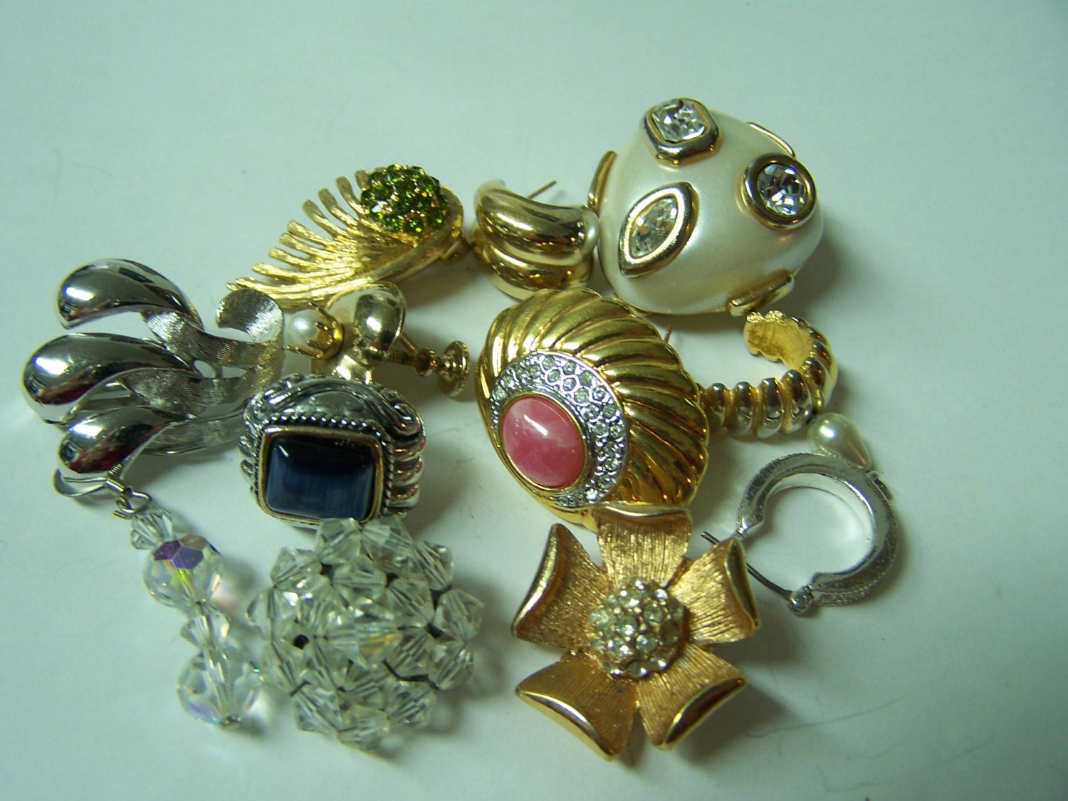 Vintage Earrings Signed Destash Collection LOT M