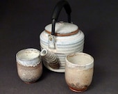 Mustard Jar Teapot with Brass and Hose Handle