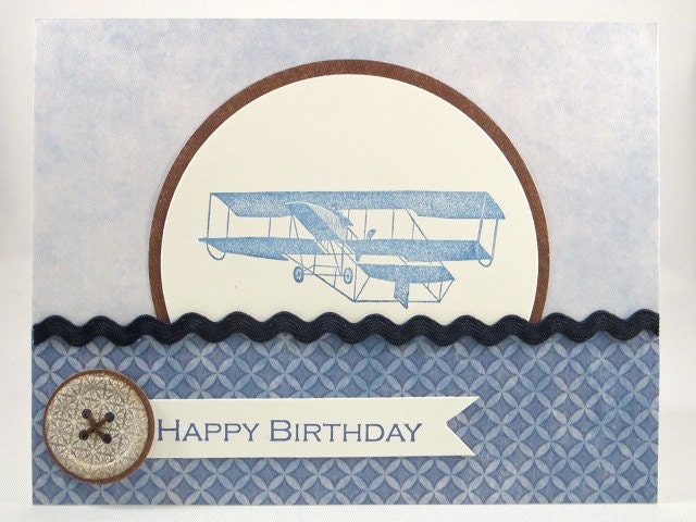 Happy Birthday Airplane Card