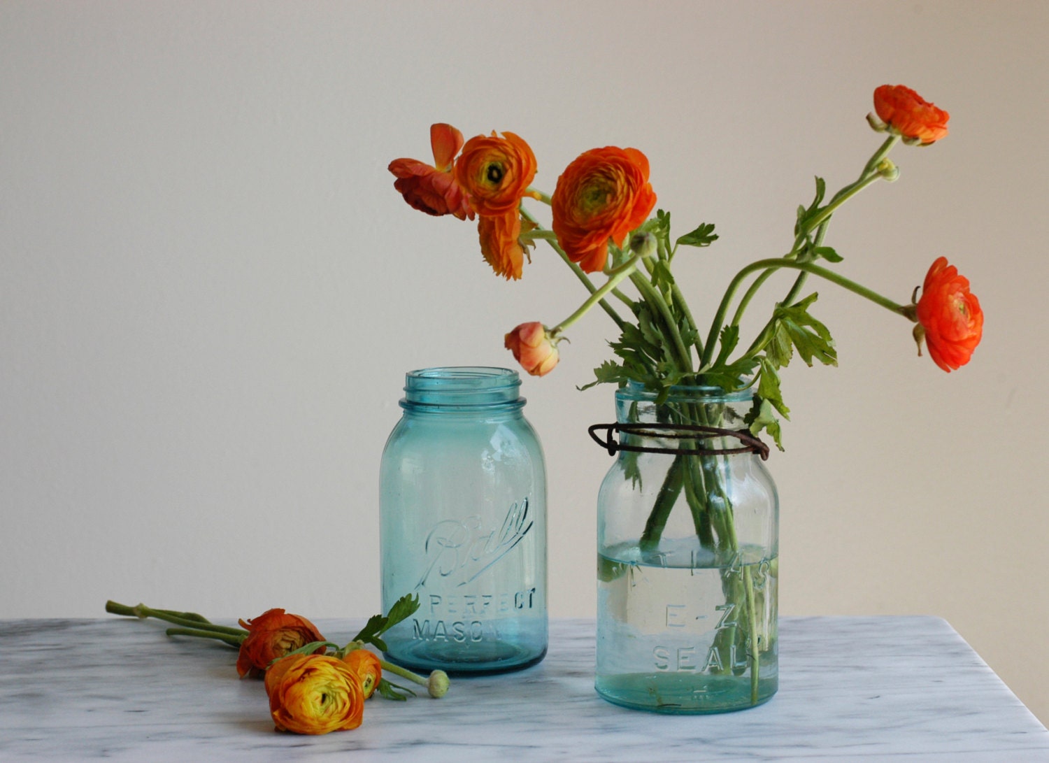 Vintage Ball Jar and Atlas Jar, Set of 2 Mason Jars