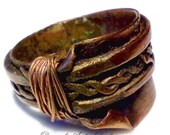 OOAK Copper ring, Elvan Ring, Renaissance,