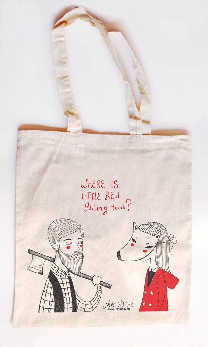 Tote bag - Lumberjack and Little Red Riding Hood