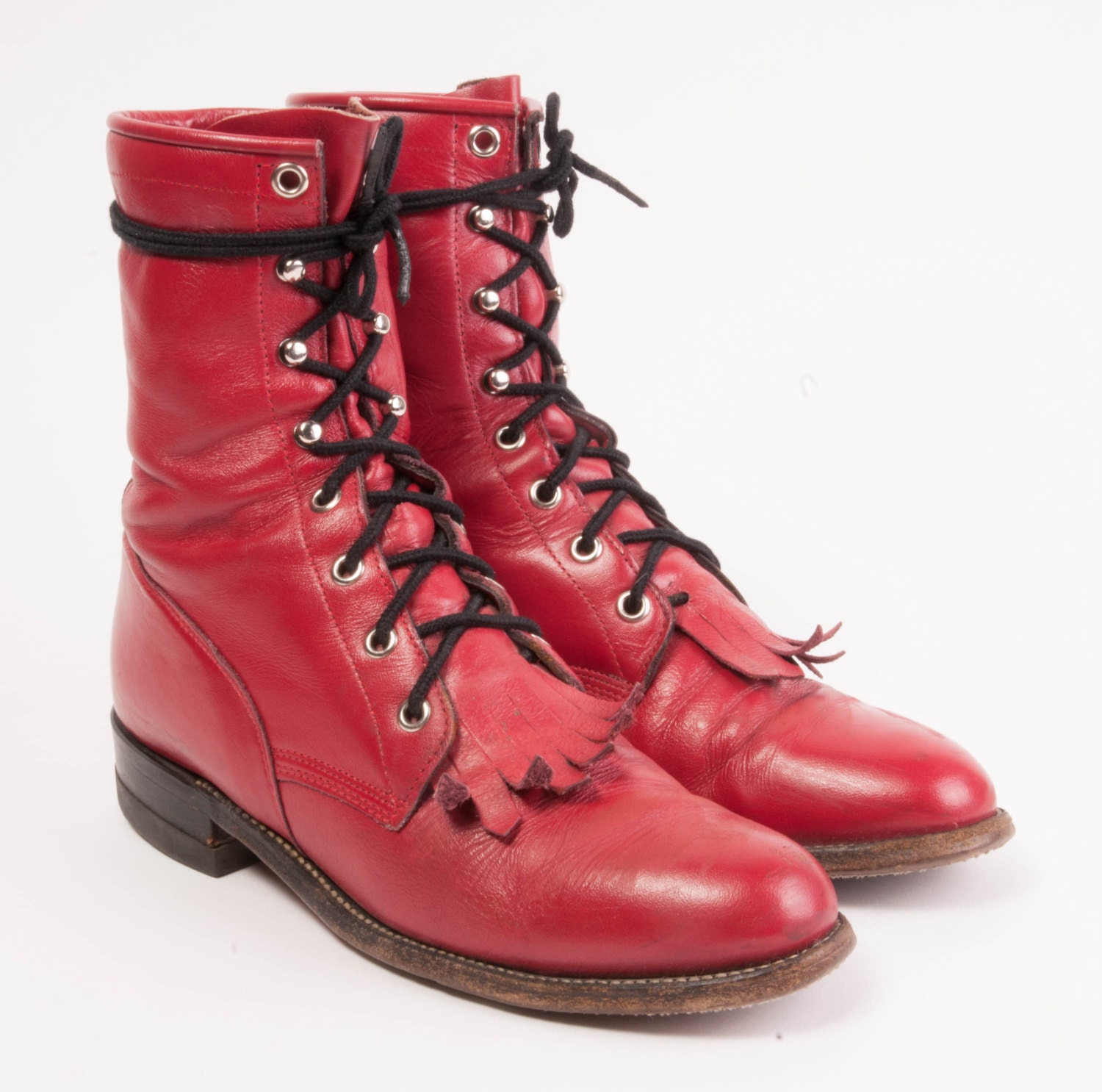 Justin Brand Women's Red Lacer Boot 7B