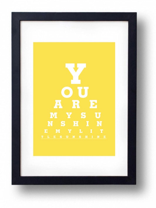 Childrens Art/Baby Shower (You are My Sunshine) yellow Nursery, Quote Art, Motivational print, wall quotes, Inspirational Quotes 13 x 19