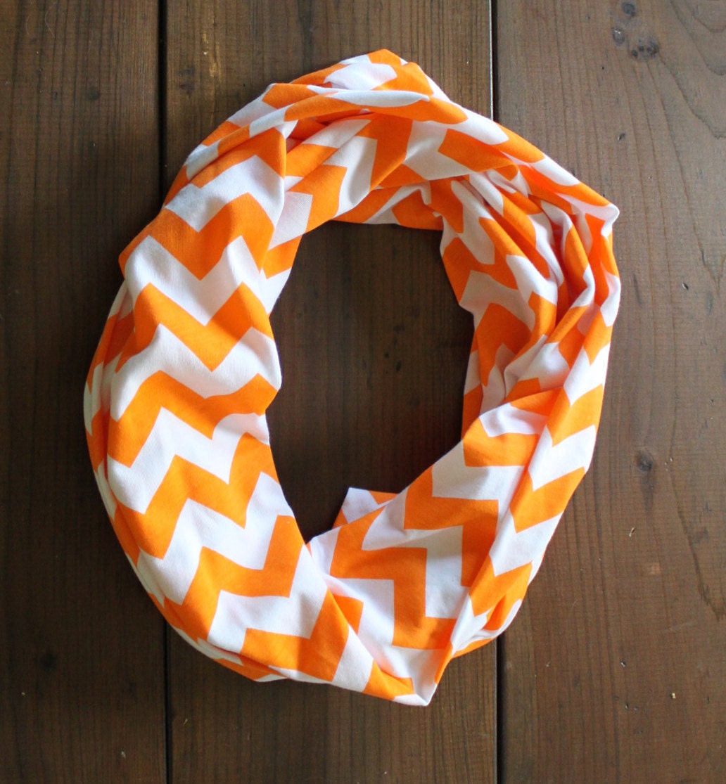 Infinity Scarf Chevron - Tangerine