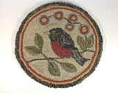 Rug Hooking Kit, Robin Chair Pad, J637
