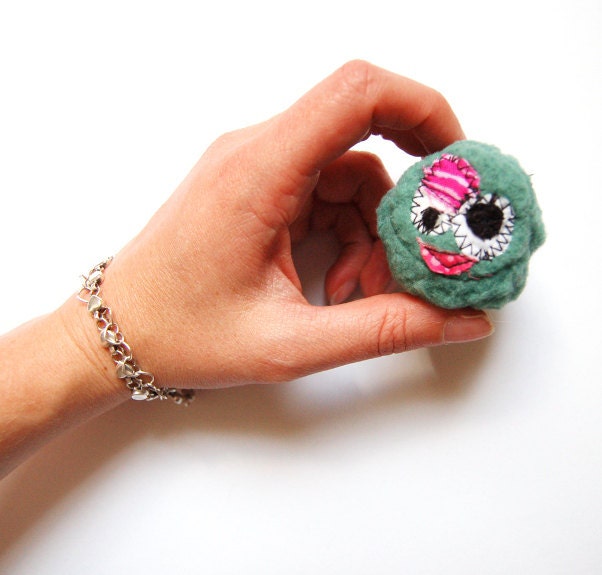 Cat Toy Ball with Organic Catnip & Jingle Bell-  Snarf by Fugly Friends