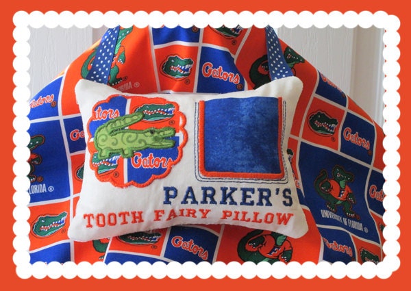 Boy Gator  Tooth Fairy Pillow