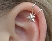 Star Cartilage Ear Cuff - gold filled and sterling silver
