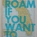 Florida / Roam if You Want To / Letterpress Print on Antique Atlas Page