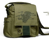 Design Messenger Camera Bag - Heron ( Handmade / Cotton / Unisex )