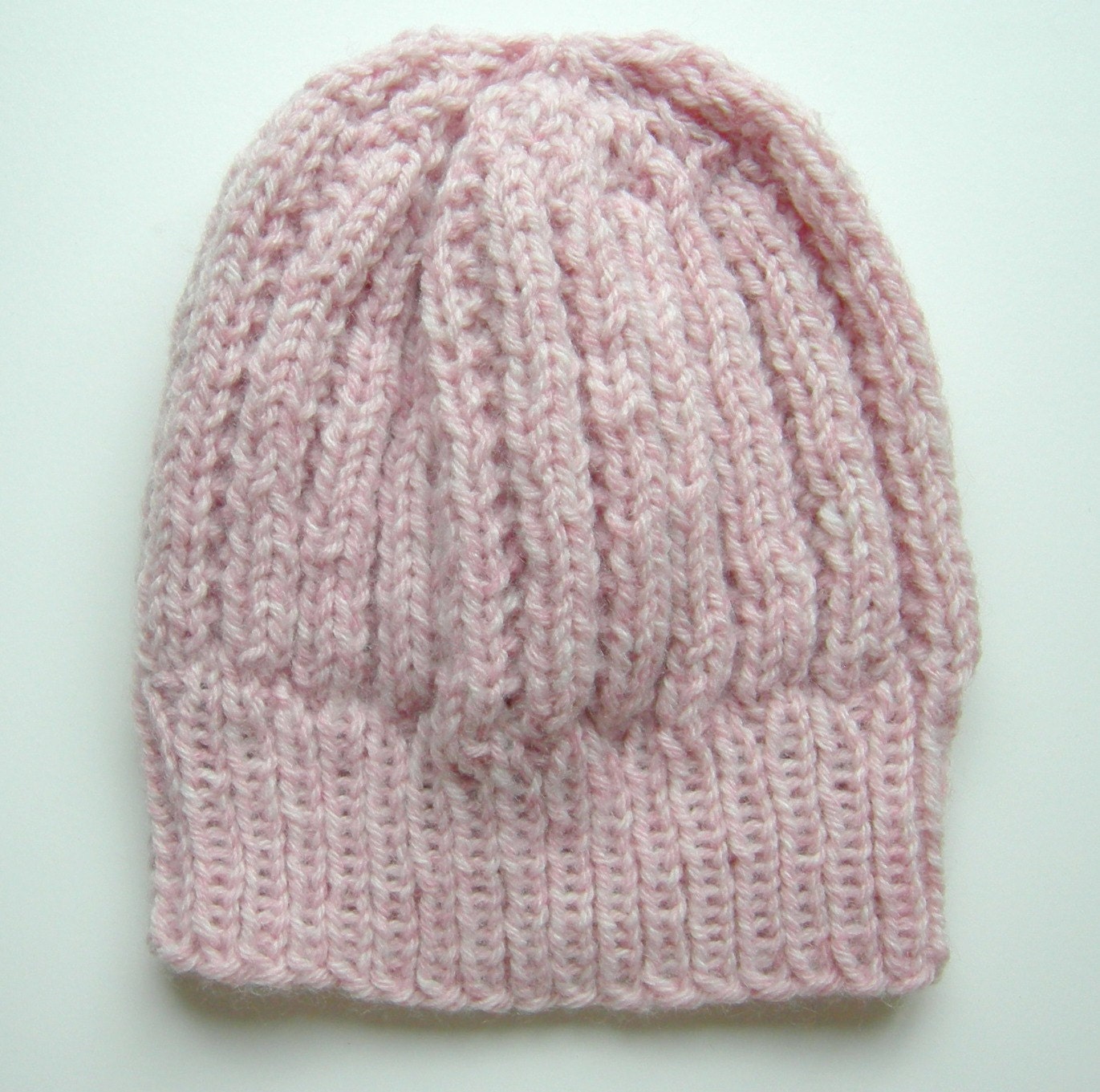 Soft Smokey Rose Slouch Knitted Hat, Spring Fashion