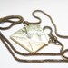 Vintage Style Love Letter Necklace Antiqued Brass