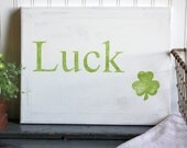 SALE St. Patricks day sign distressed canvas
