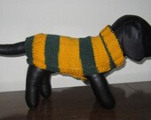 The Green Bay Packers and The Oregon Ducks Hand Knit Dog Sweater