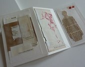 Meeting - mixed-media collage accordion style artwork