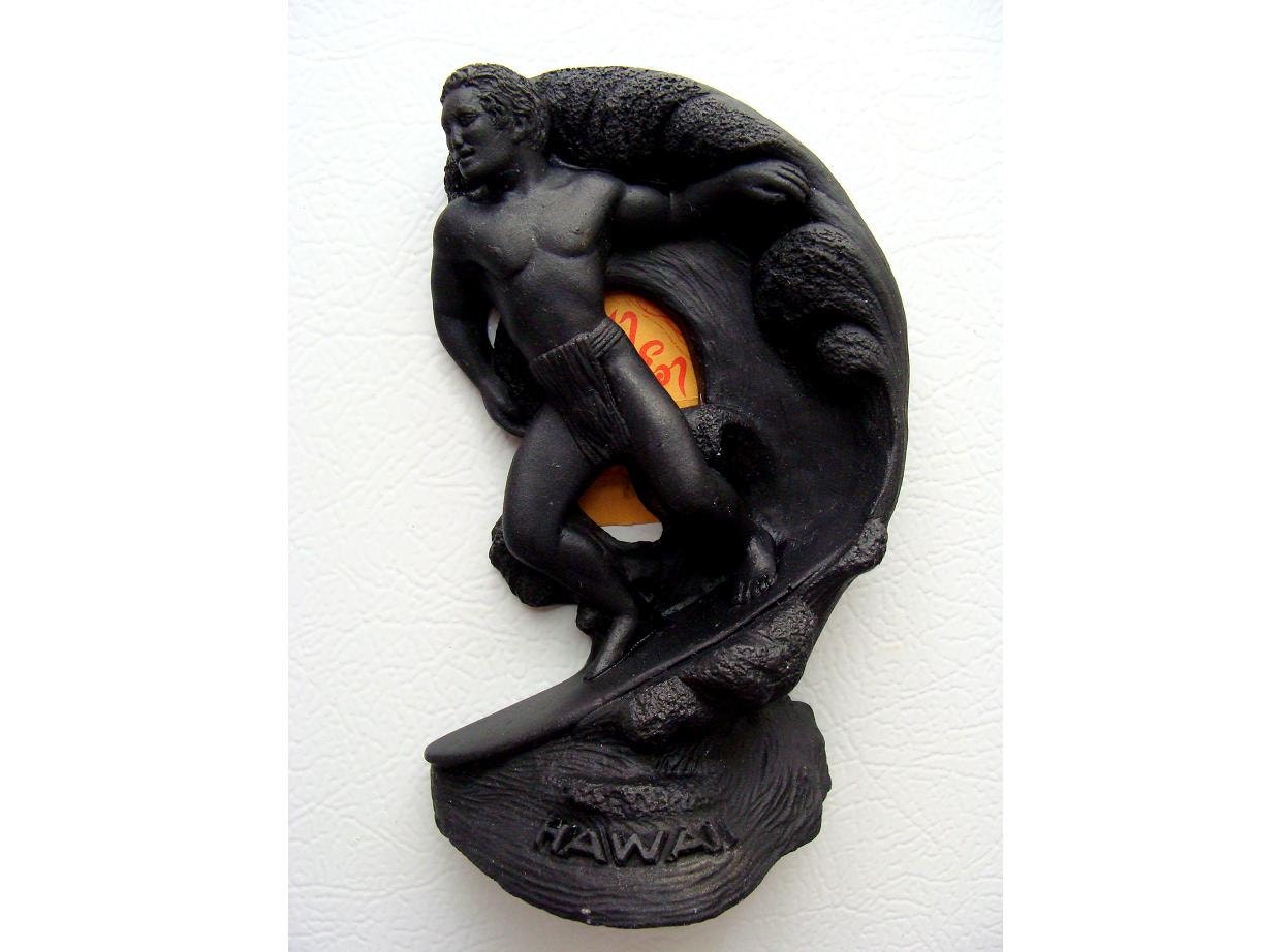 vintage 60s Coco Joe's ALII SURFER Umi Legends in Lava Tiki Statue Figurine 290 Made in Hawaii
