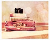 Vintage suitcase fine art photography - Still Life With Portmanteau - summer vacation, vintage camera, old books, wall decor, 8x10