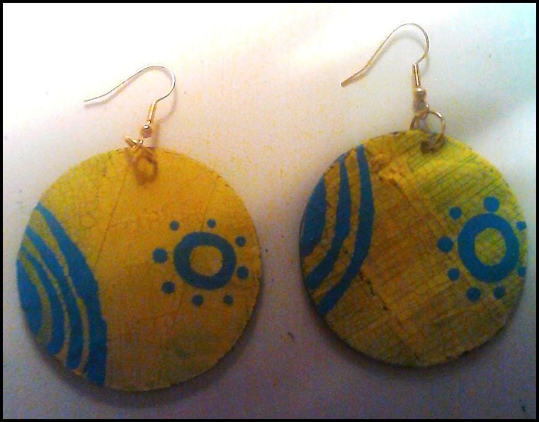 Yellow Moon Earrings
