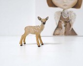 Blythe portrait, ooak art doll, original doll painting with deer on canvas by inameliart
