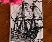 Tea Towel - Hand Printed Organic Flour Sack - Ship