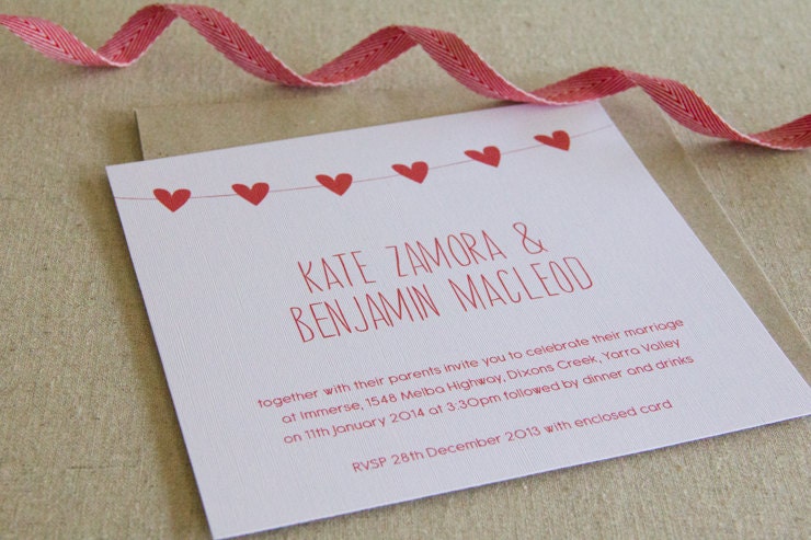 Printable Wedding Invitation Set - Kate