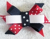 4th of July Red White Navy Blue Itty Bitty Bow