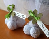 Eco friendly plantable paper seed Bomb Wedding Favor - Olive Green Hydrangea Paper Flower - Unique and plantable Wedding Guest Gifts