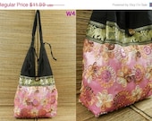 ON SALE Bag Purse Hippie Hobo Chic Floral Embroidered Shoulder Tote Elephant Parade in Pink White Blue Purple