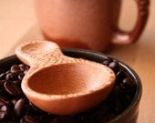 Carved wooden spoon kitchen utensil coffee scoop tablespoon measure