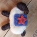 Needle Felted Primitive Wooly Sheep Brooch Pin