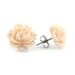 Antique White Rose Post Earrings - Flora