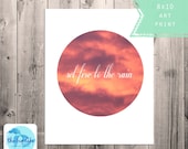 set fire to the rain - art print - quote - typography - circle - clouds - rain - fire - elements - lyric - music - orange - red