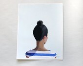 hair art - bun painting - "Top Knot 20"