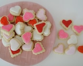 LOVE Hearts Iced Sugar Cookies - Oh So Small - Mini (3 Dozen)